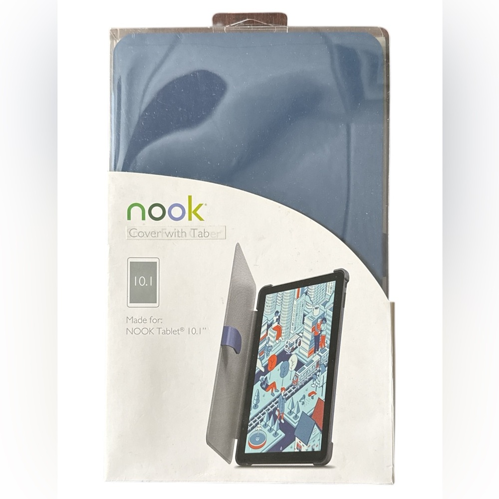 NOOK Tablet 10.1” Cover with Tablet Smart Folio Case Navy Blue – New Open Box
